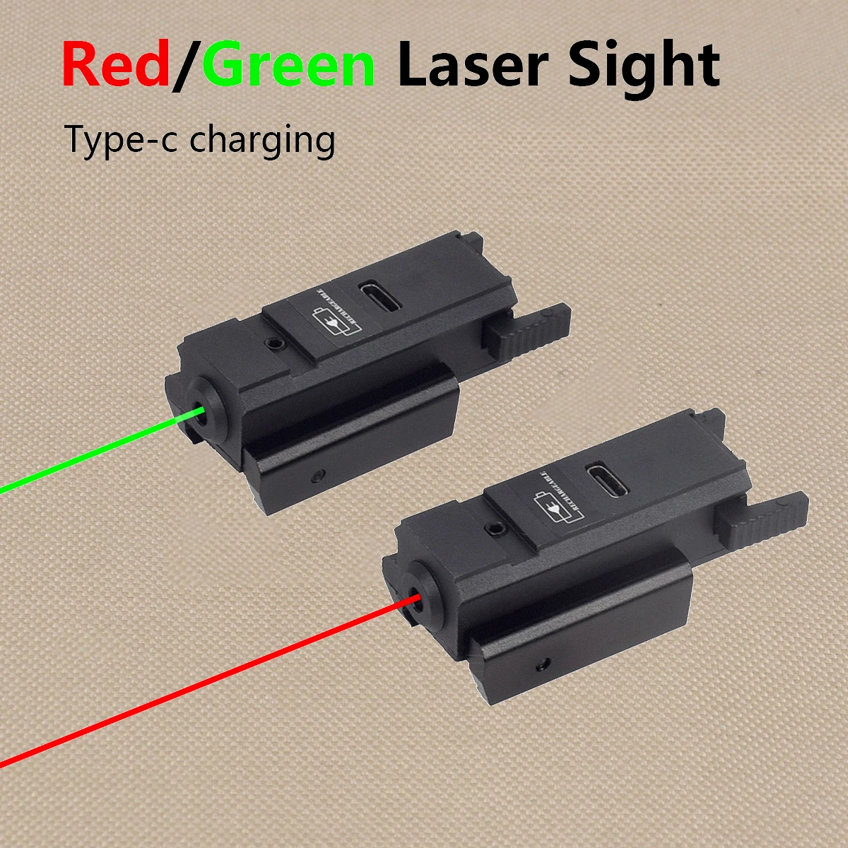 

USB Charging Tactical Mini Red Green Dot Weapon Laser Pointer Sight Fit 11mm Dovetail 20mm Picatinny Rail For Pistol Glock 17 19