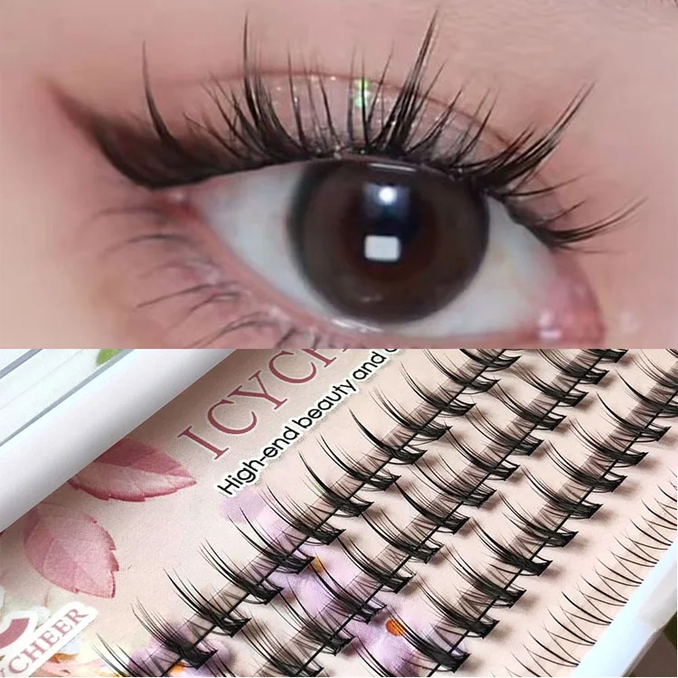 Description Picture 5 of itemMakekup Tools Individual Eyelashes Clusters False Eyelashes Eyelash Extension Natural 3D Pre-fan Soft Fluffy Handmade