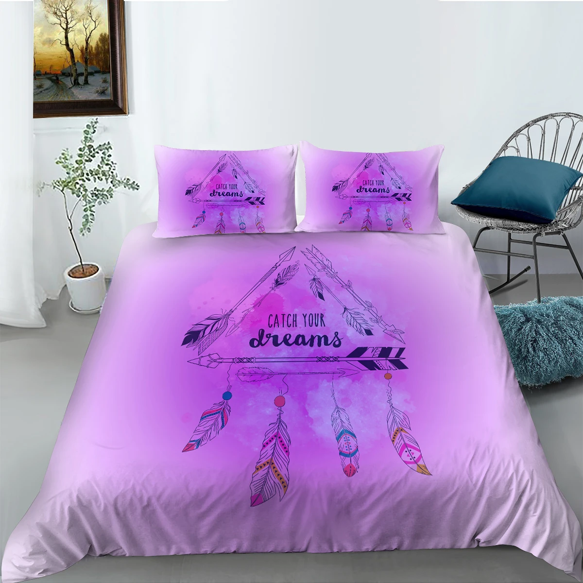 

Bedding Set Duvet Cover 3D Quilt Cover Luxury Dream Catcher Girls Boys Comforter Cover Set