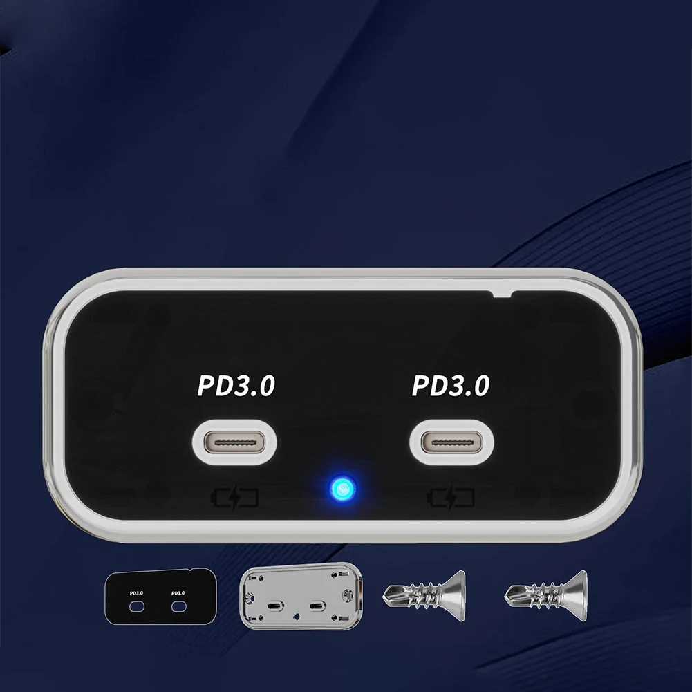 

Автомобильная розетка для быстрой зарядки с 2 портами PD3.0, автомобильное зарядное устройство с USB-разъемом, 12 В, 24 В для мотоциклов, домов на колесах, лодок, домов на колесах, быстрое зарядное устройство