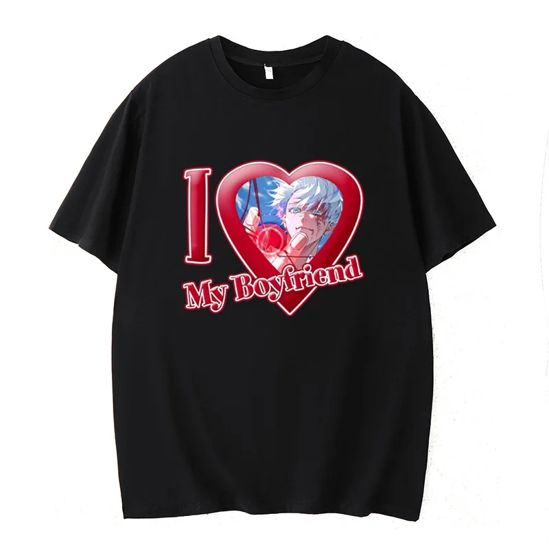I Love My Boyfriend Gojo Satoru T Shirt Cute Cool I Love Anime Print Tops Women Men T-shirt Streetwear Summer Tee 4