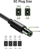 US/EU 100-240V AC 12.6V 1A 18650 Lithium Battery Charger, 12V 1A Portable Screwdriver Wall Charger with DC 5.5 * 2.1 MM Plug - Image 4