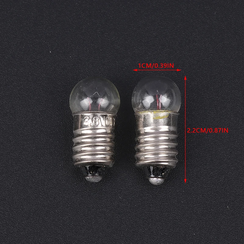 미니어처 라운드 소형 라이트 캐논, 학생 물리 실험 손전등, 소형 전구 구슬, 25 개, 1.5V, 3.8V