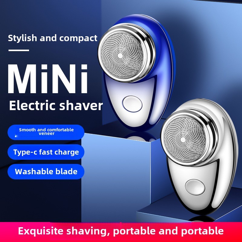 Men's Mini Shaver Waterproof Razors Machine with USB Charging Portable Electric Razor Essential Beard Trimmer for Outdoor Travel