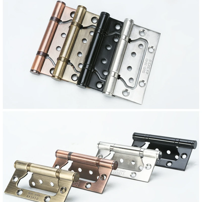 Stainless Steel Bearing Hinge for Wooden Door, Trench-Free, Heavy-Duty Flat Hinge, 4 in Thick stainless steel hinges,door hinges