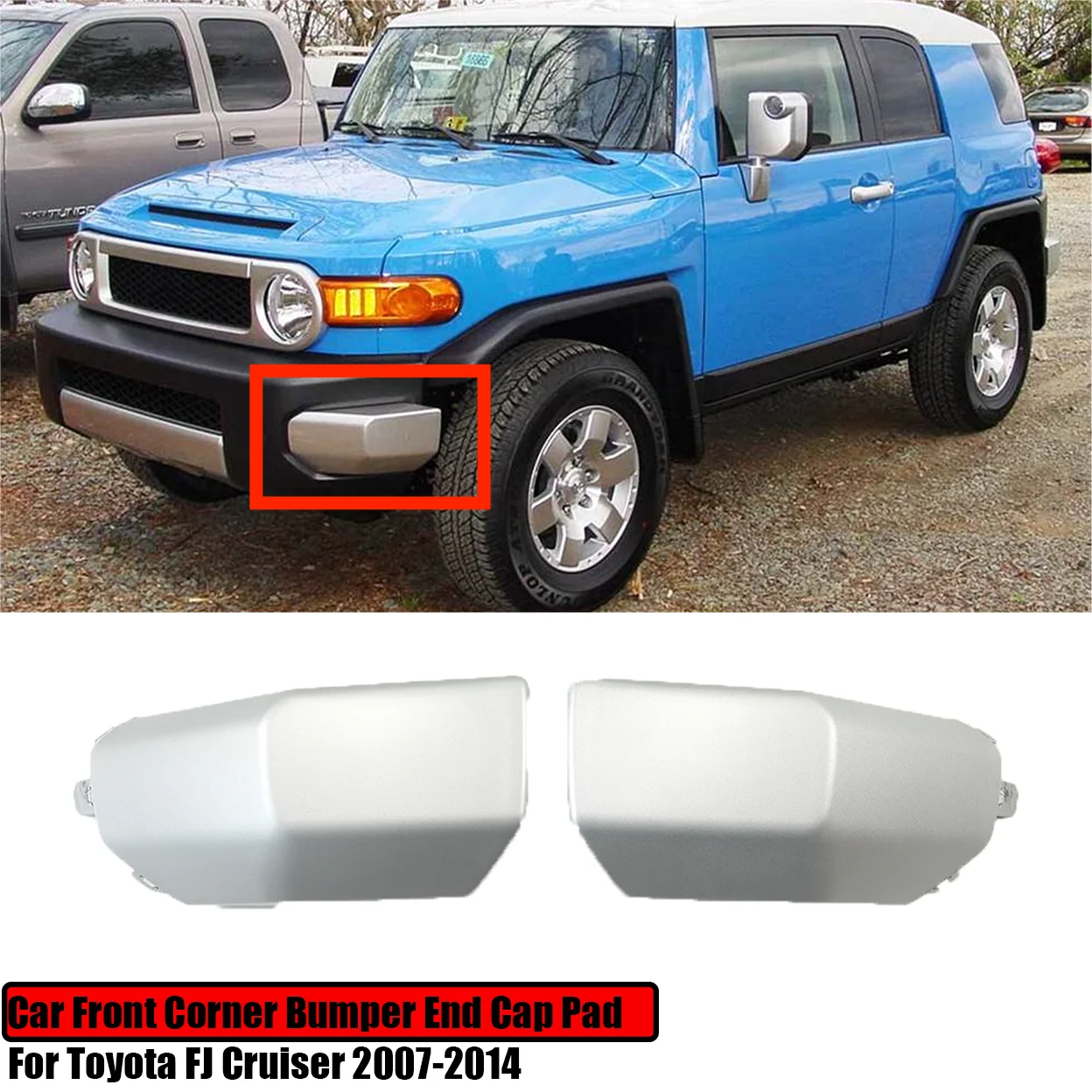 

Для Toyota FJ Cruiser 2007-2014, передний бампер, угловой концевой колпачок, подкладка 52423-35020 52422-35030 52422-35060 52423-35050