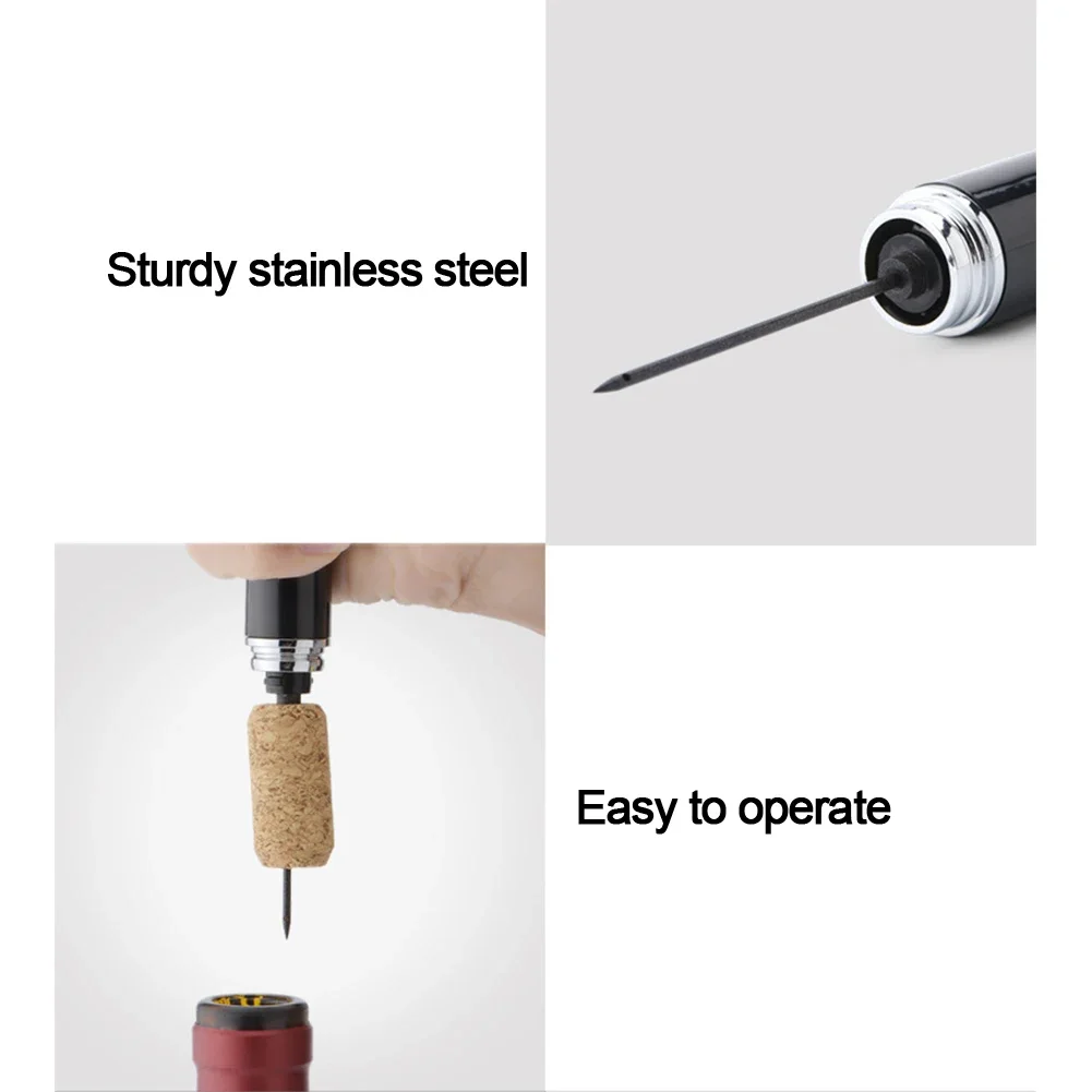 Effortless Air Pressure Wine Opener With Foil Cutter-Perfect Present For Wine Portable Bottle Opener Air Pressure