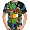 Uniqlo Minecraft 3D Printed Casual Tshirt Summer Cute Boys And Girls Building Block Building Cartoon Tee Popular Top inside out2 1