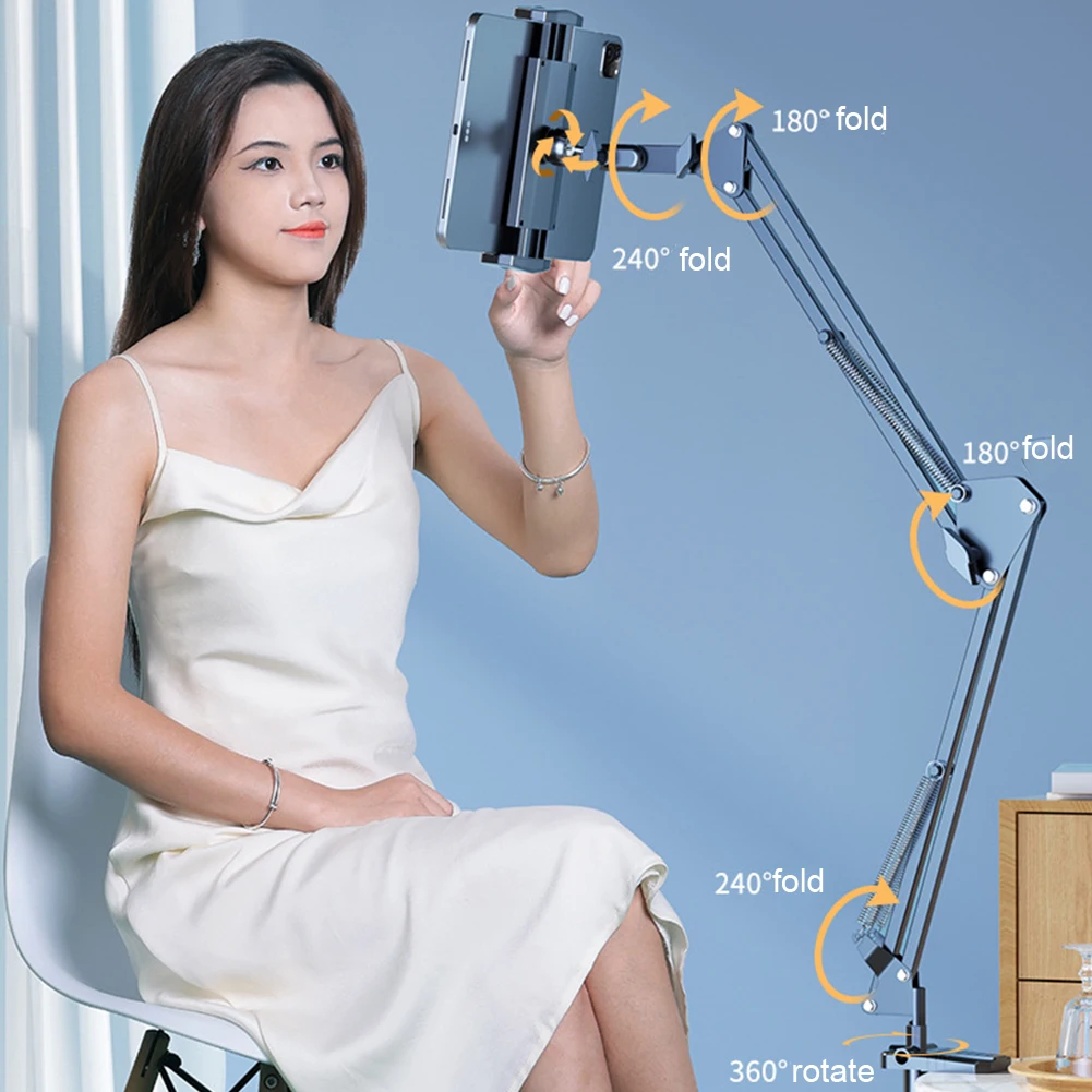 New Flexible Arm Phone Grip Holder 360 Adjustable Mobile Phone Stand for All Phone Lazy Phone Bracket for Filming Live Streaming