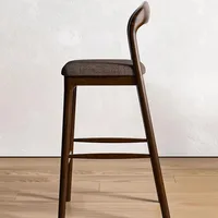 Wood With Back Bar Stools Balcony Modern Design Minimalist Office Barstools Relaxing Gaming Chaise De Bar Lounge Suite Furniture 4