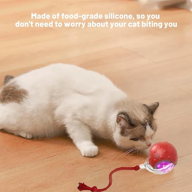 Tiny Fetch Dog Toy Pet Interactive Automatic Teasing Ball Cat Dog Self-soothing Toy Smart Rolling Electric Chew Proof Dogs Toy 3