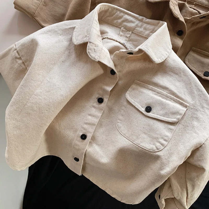 Children Long Sleeve Shirts Jacket Baby Pocket Coat Fashion Girls Cardigan Vintage Kids Jacket Boys Coat Autumn Clothes kids jackets,kids coats