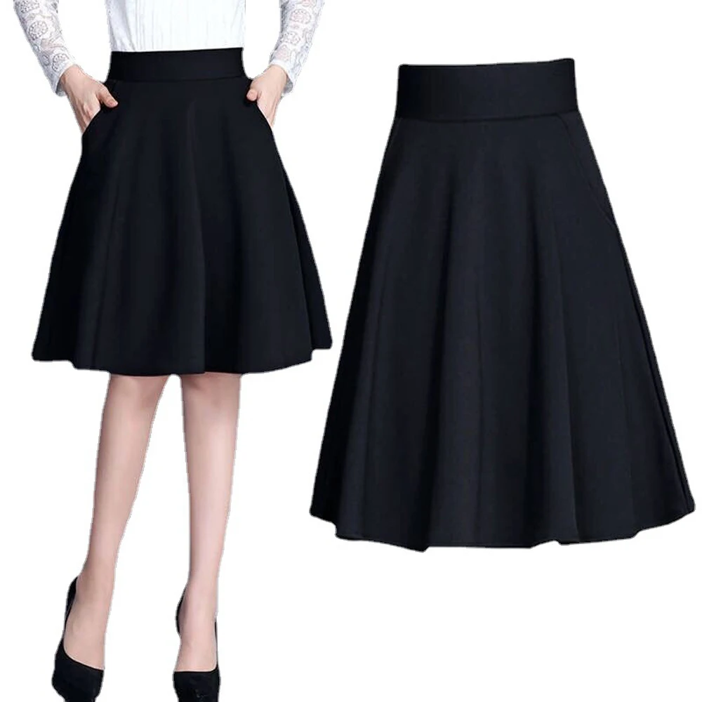 Anti-exposure A-line Elastic High-waist Slimming Skirt