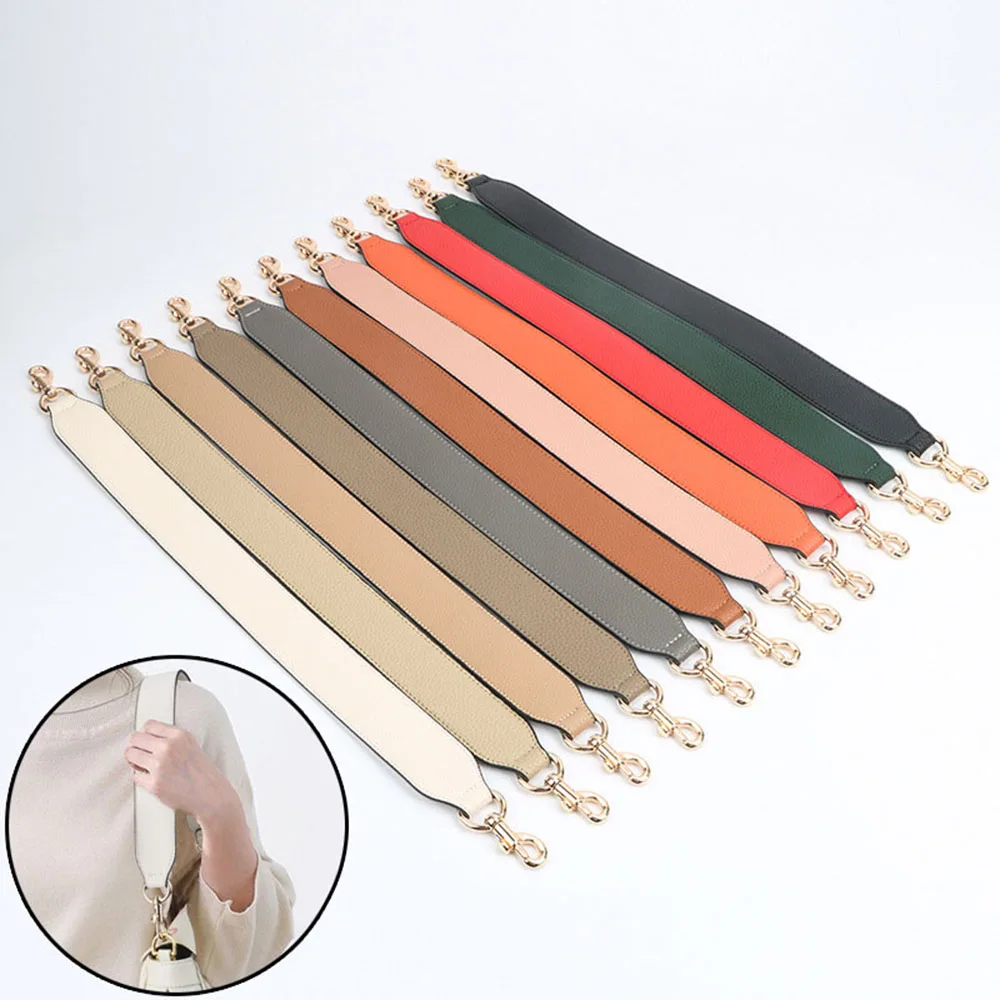 

58cm DIY Replacement Short Shoulder Strap With Golden Buckle Faux Pattern Leather Bag Straps For Handbag Bucket Bags Handles