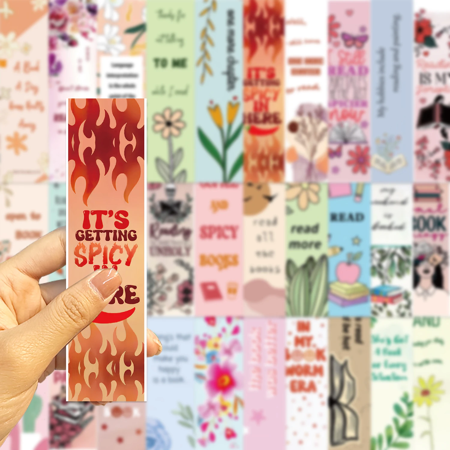 창의적인 독서 책갈피, 꽃 스타일 시리즈, DIY 장식, 문구류, 학생 사무용품, 30 개