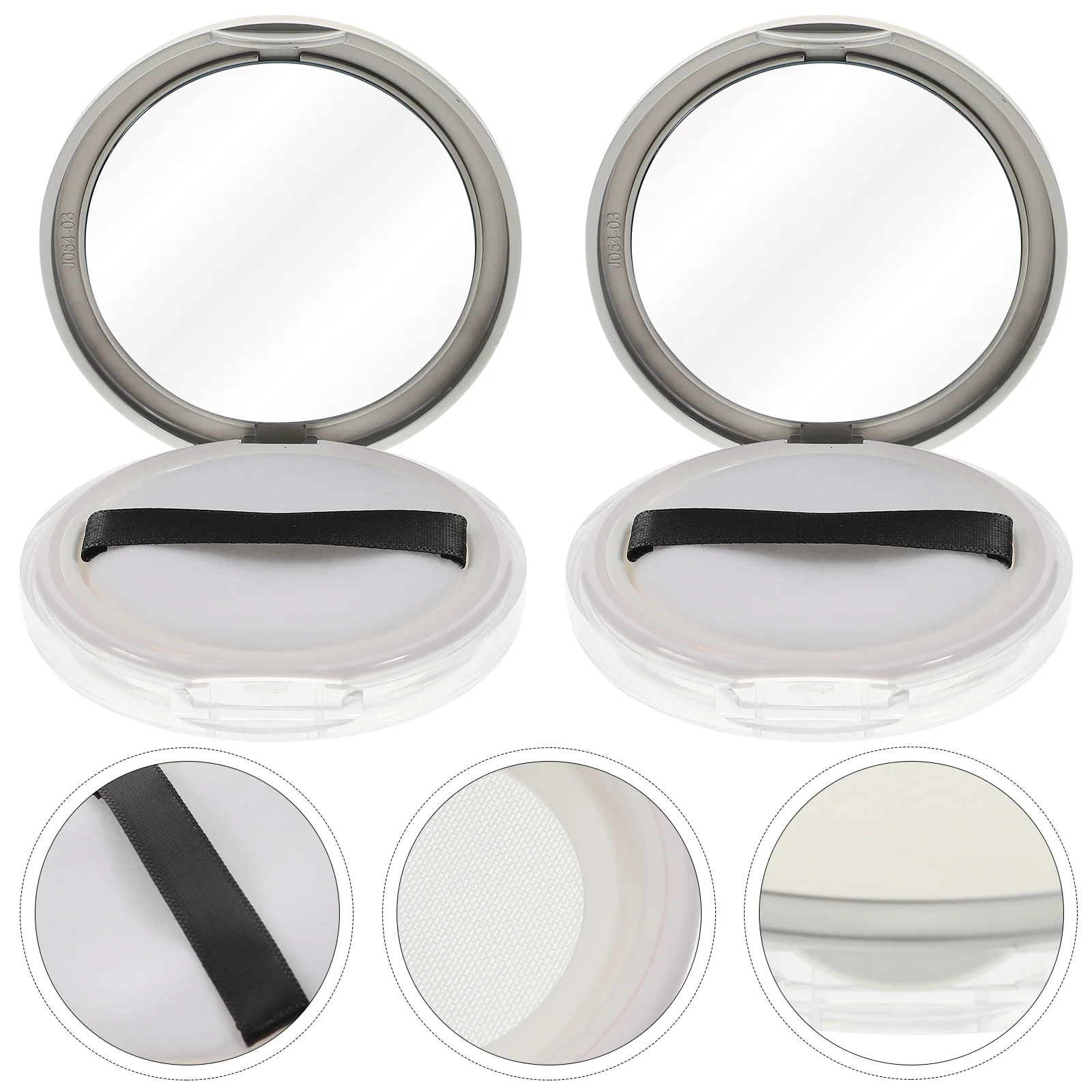 

Lurrose Powder Puffs 2 Pcs Loose Powder Container Portable Compact Empty Makeup Powder Case 5 Powder Foundation Box Powder Puff