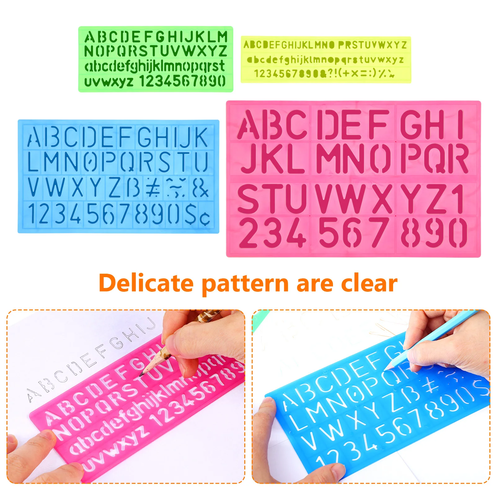 4Pcs Printing Stencils Letter Templates For Painting Compact Spray Letter Templates For Painting Household Printing