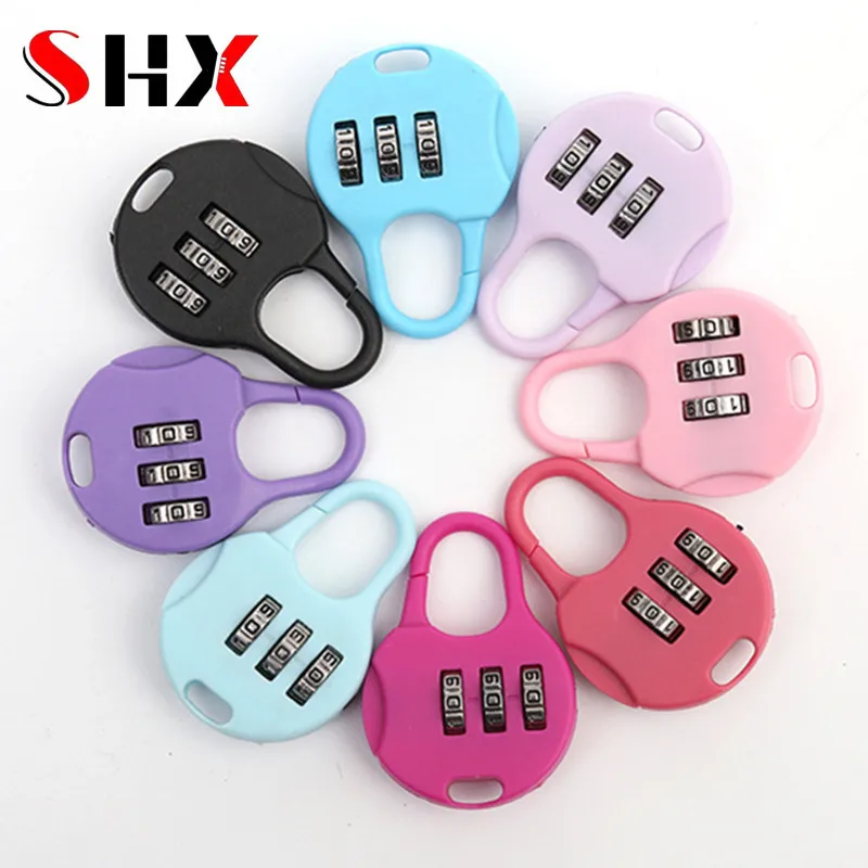 3 Piece 3 Dial Digit Password Lock Combination Suitcase Luggage Code