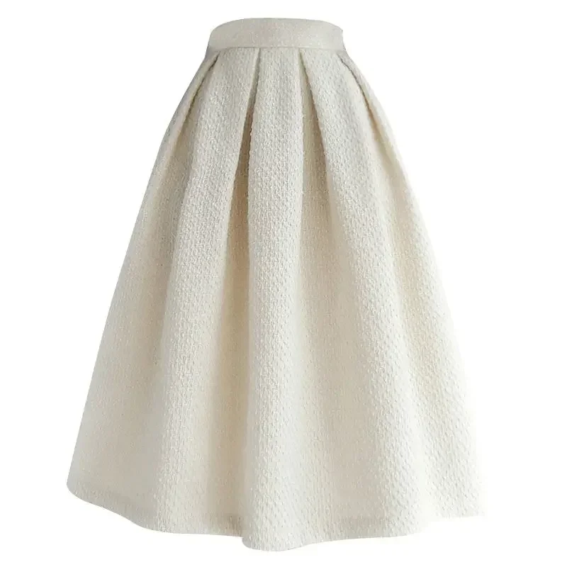 

New Spring and Autumn Fashion Slim Jacquard Fluffy Skirt Temperament Commuter Women's Flesh Covering Unique Half Skirt