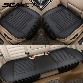 SEAMETAL Four Season Car Seat Cover PU Leather Seat Cushion Universal Breathable Seats Cover Protector Pad Interior Accessories 1