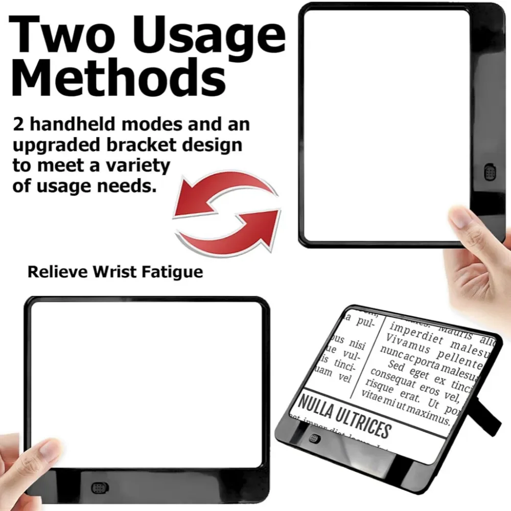 3X Reading Magnifier Large Full Page Magnifying Sheet with LED Lights Lightweight For Books Kids Seniors Reading reading magnifier