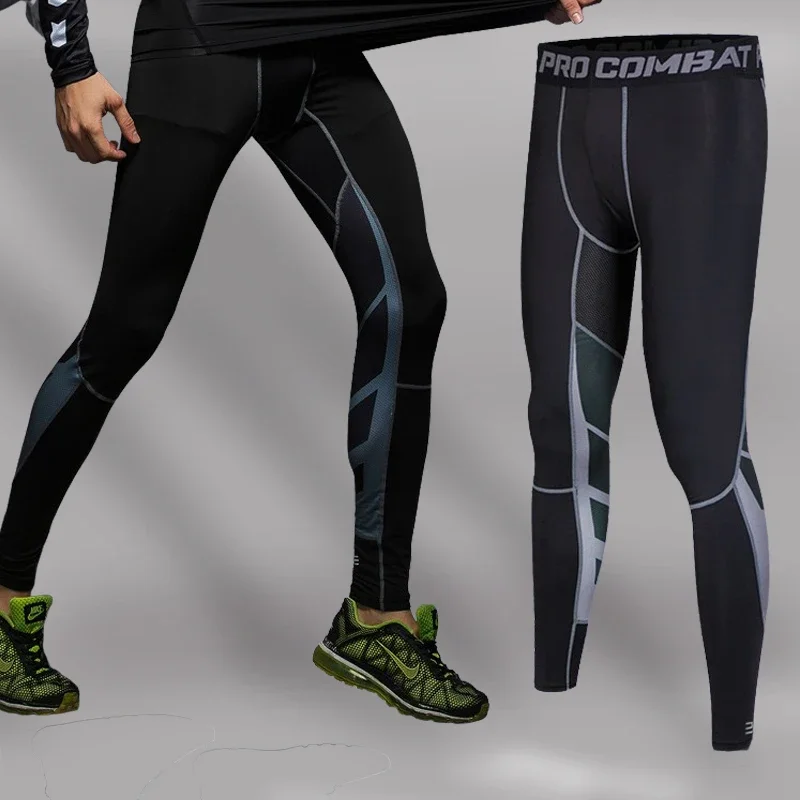 Men's Sports Pants Lycra Leggings Compression Cycling Running Basketball Football Sweatpants Fitness Tights Trousers Rash Guard running pants sport pants