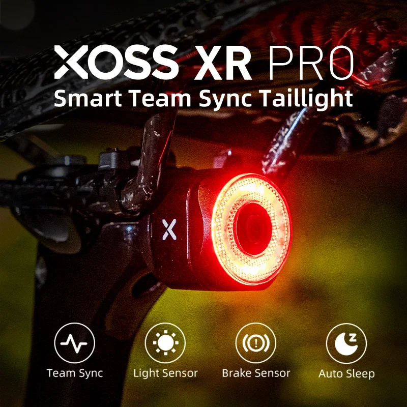 

Умный задний фонарь для велосипеда XOSS XR Pro, задний фонарь с автоматическим датчиком тормоза, светодиодный перезаряжаемый водонепроницаемый, задний фонарь для велоспорта