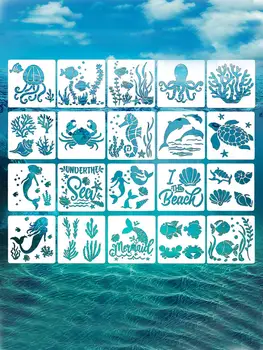 Reusable Sea Life Stencils 1