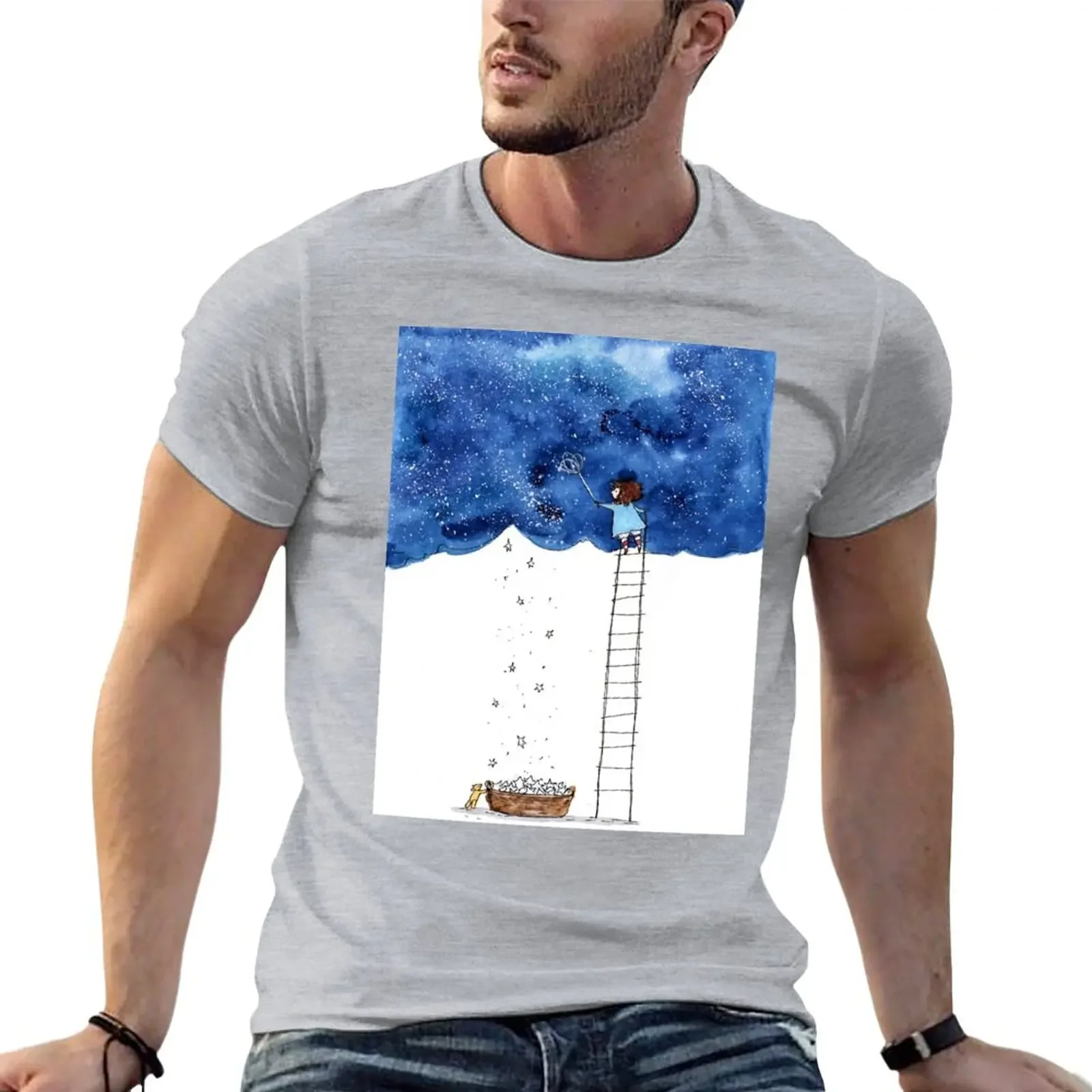 

Let's go get some stars T-Shirt anime clothes customs design your own men clothing