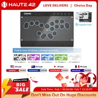 Haute42 Magnetic Stickless Arcade Controller Keyboard C16-S Hitbox Leverless Controller For PC/PS4/PS5/Switch Fight Stick Hitbox