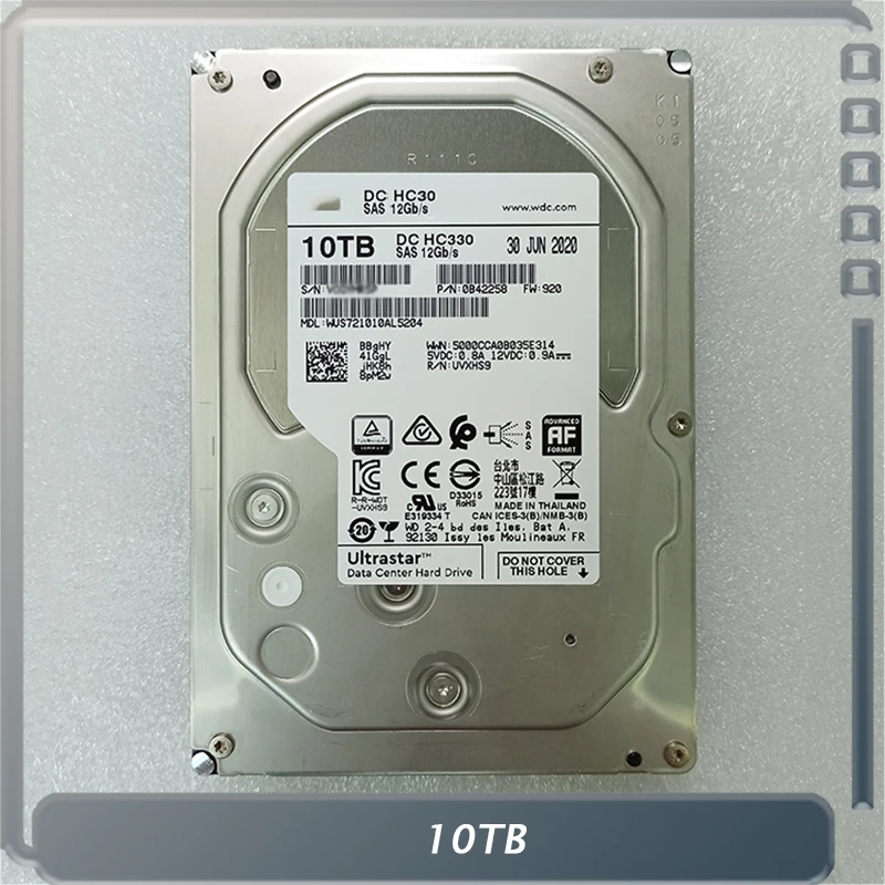 Per Wd Hc330 Wus721010Al5204 10T 3.5 Sas Enterprise Hard Disk