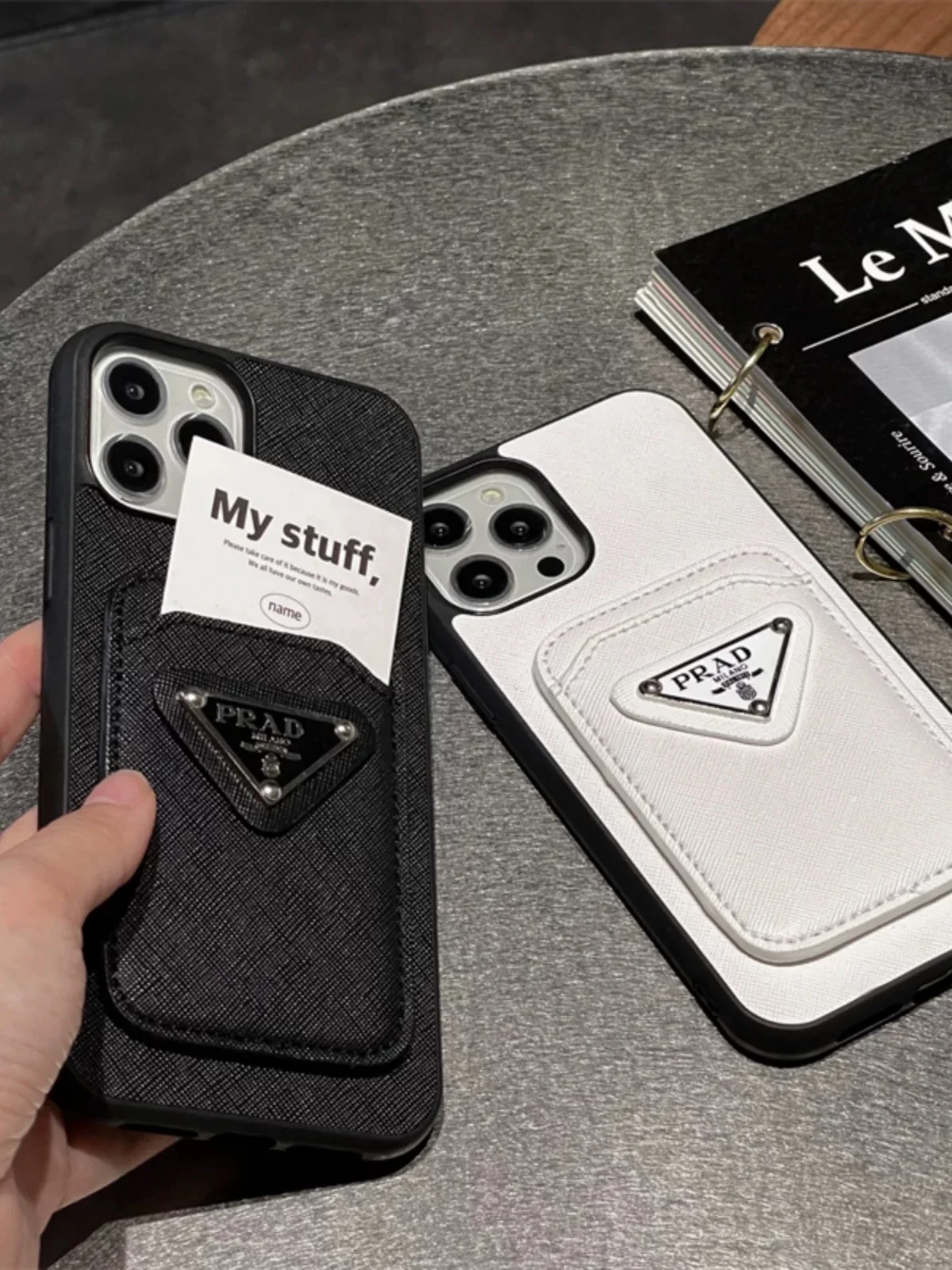 

PD Trendy Luxury Phone Case Leather High-End IPhone Protective Case