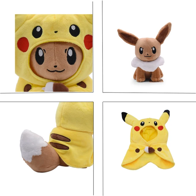 12 Inch Pikachu Cosplay Eevee Pokemon Weighted Plush Doll Soft Animal Hot Stuffed Toys Great Kawaii Gift Free Shipping 5