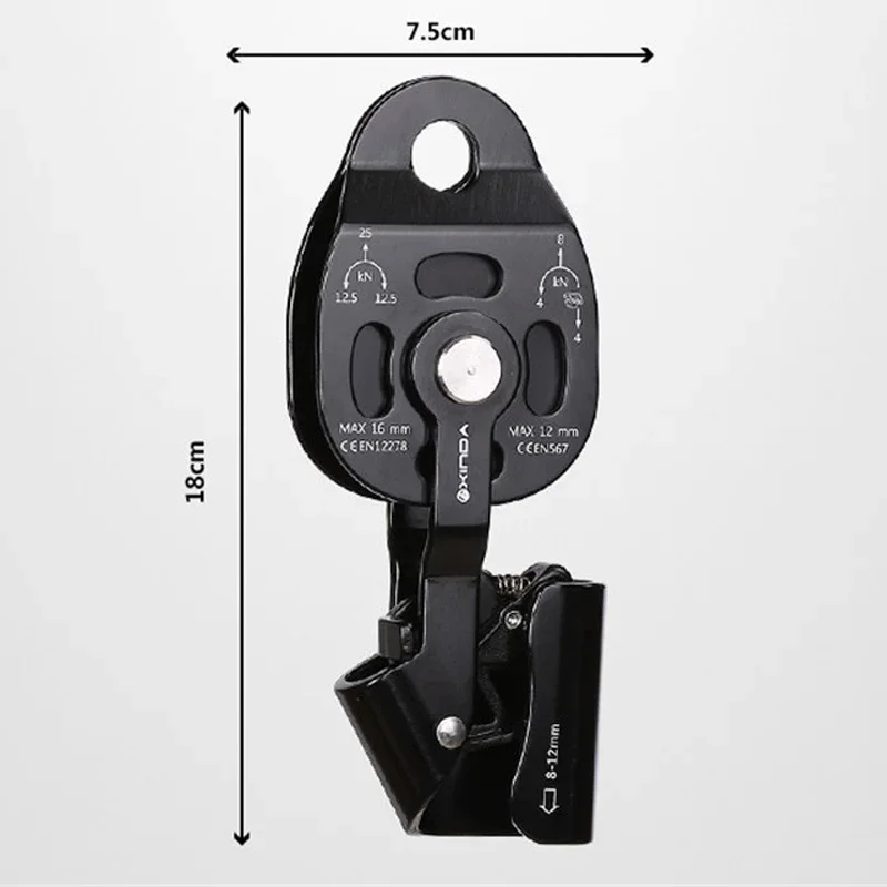 （NO ROPE）1 PCS Heavy One-way Lifting Pulley Lifting Tool Ultra Light Device Elevator High-quality Towing Lifting Equipment 5
