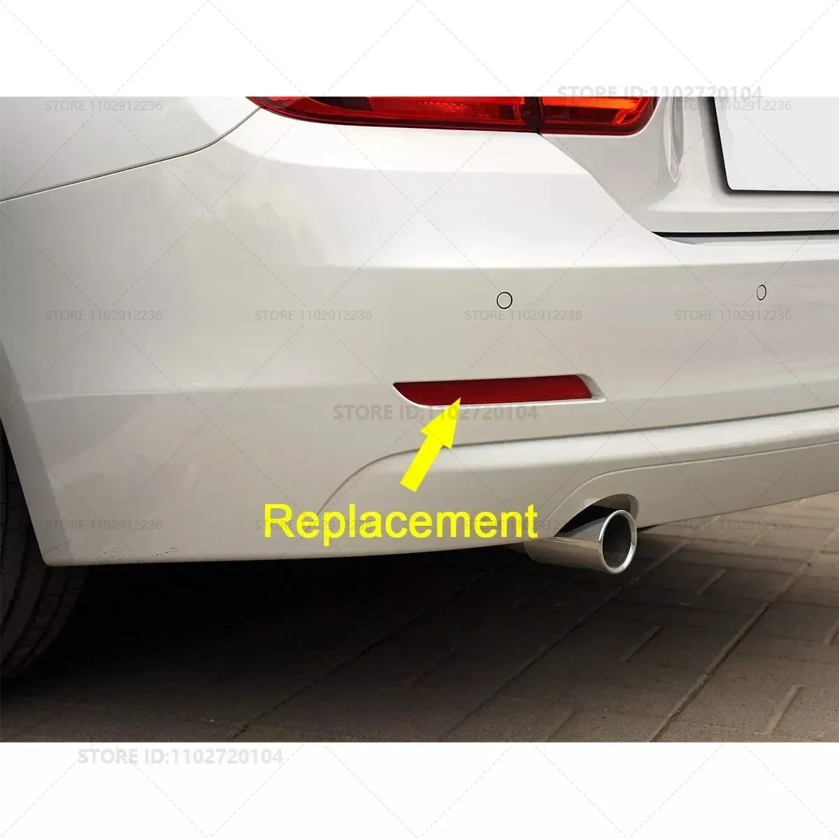 Rear Bumper Reflector Warn Light for 2012-BMW 320i 328i 335i 428i 435i Hybrid 3 (F30 F32 F33) car parts