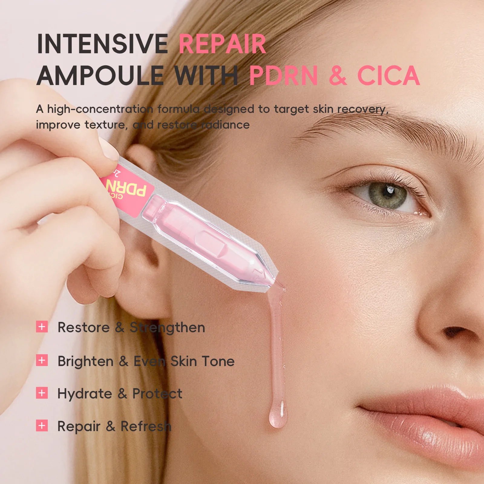 LAIKOU Centella Asiatica Ampoule Facial Serum Moisturizing Brightening for Face Care Hydrating Skincare