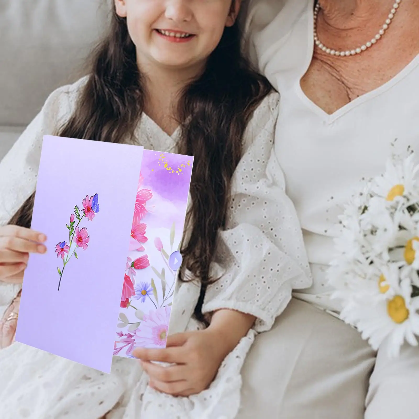 Mother's Day Card Wedding Spring All Occasions Birthday Card Butterfly Flower Popup for Ladies Mom Wife Girls Women
