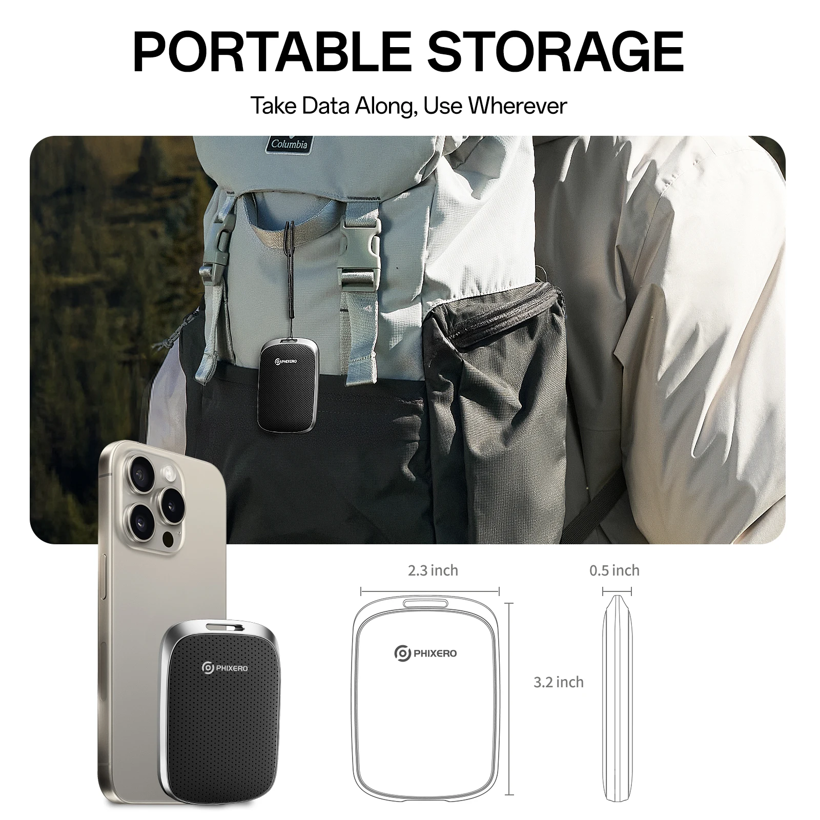 픽세로 1TB 외장 SSD 128GB 256GB 512GB 1TB 최대 550MB/s 휴대용 솔리드 스테이트 드라이브 스토리지 PSSD 5Gbps 태블릿 노트북용