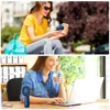 TOPK 1800mah Mini Portable fan,USB Electric Fan 3 Speeds rechargeable portable fan Eyelash hand fans for room Camping Supplies 6