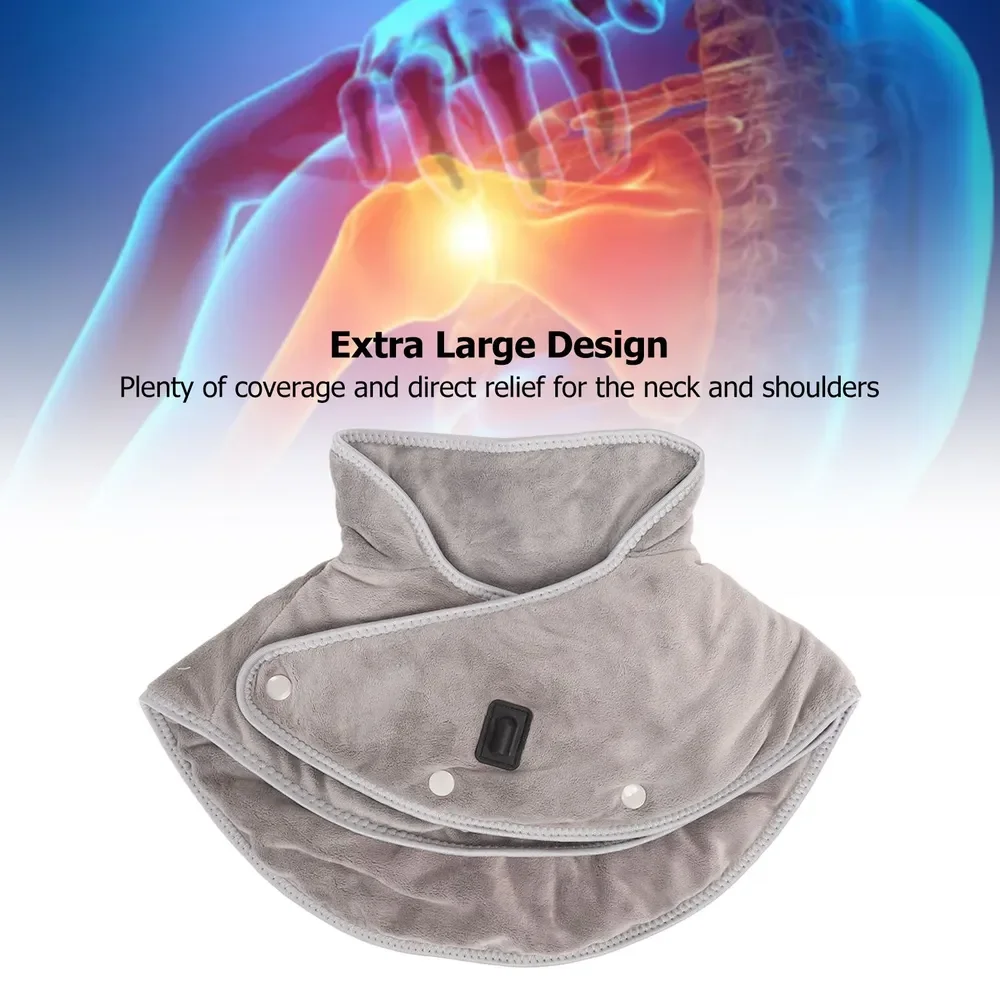Electric Heated Shoulder Pads Wrap for Neck Massager Relief