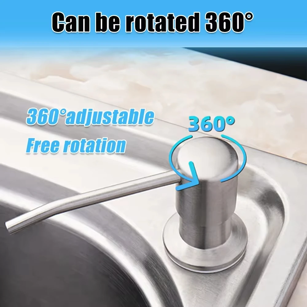 Stainless Steel Liquid Soap Dispenser Pump Kitchen Sink Hand Pressure Liquid Dispenser Kitchen Hardware Accessories 2