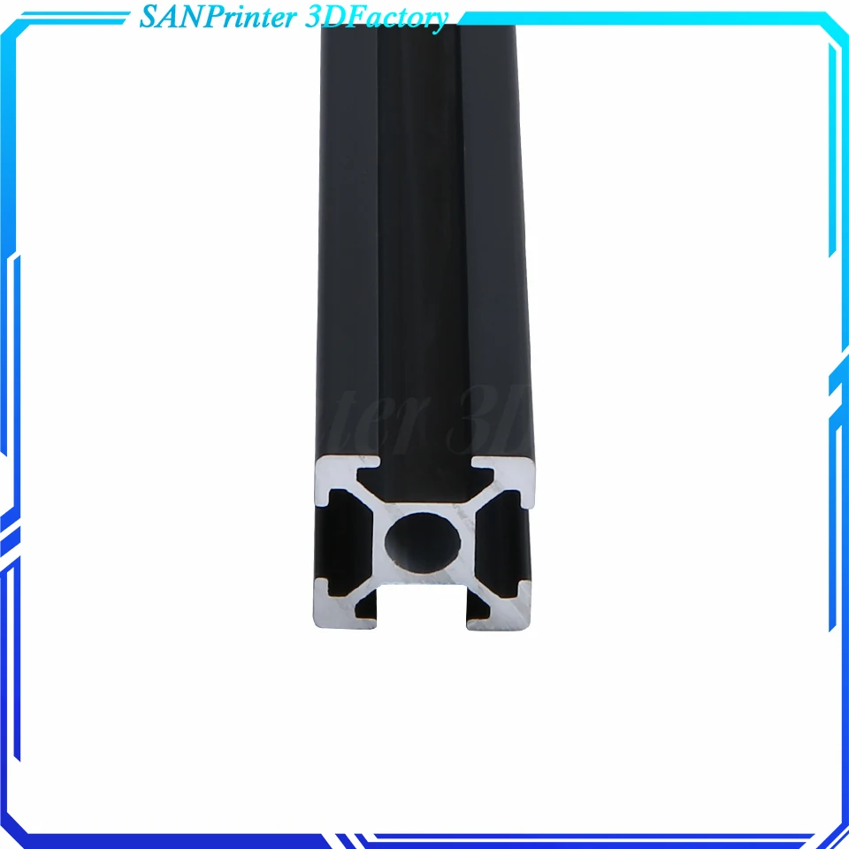1PC 검정색 1515 유럽 표준 양극 처리된 알루미늄 프로파일 압출 100mm - 800mm 길이 선형 레일 500mm CNC 3D 프린터용