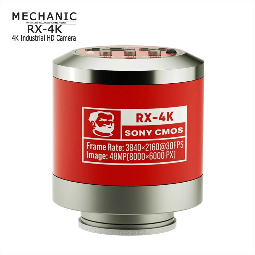 

HD Camera MECHANIC RX-4K Industrial Support 4K Video Capture Microscope Enlarge TF 64GB 1/2.8 Inch Sony Sensor HD Image Quality