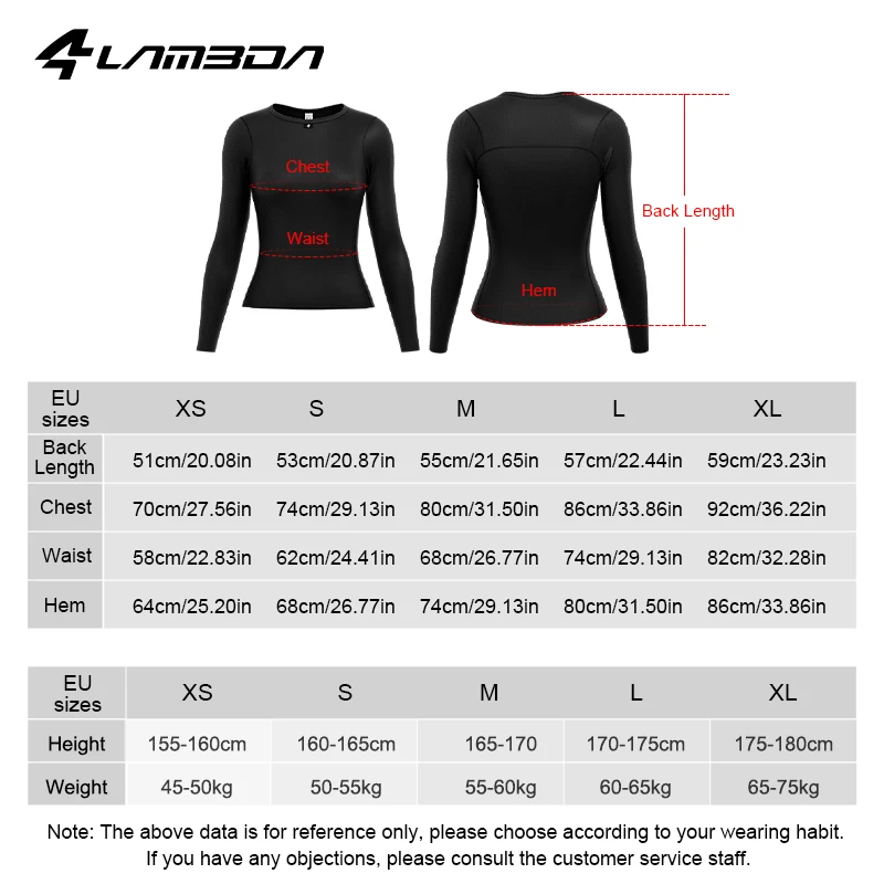 LAMEDA Cycling Sweatshirt Long-sleeved Underwear Women's Road Cycling Jersey Moisture-absorbent Quick-drying Bottoming Shirt