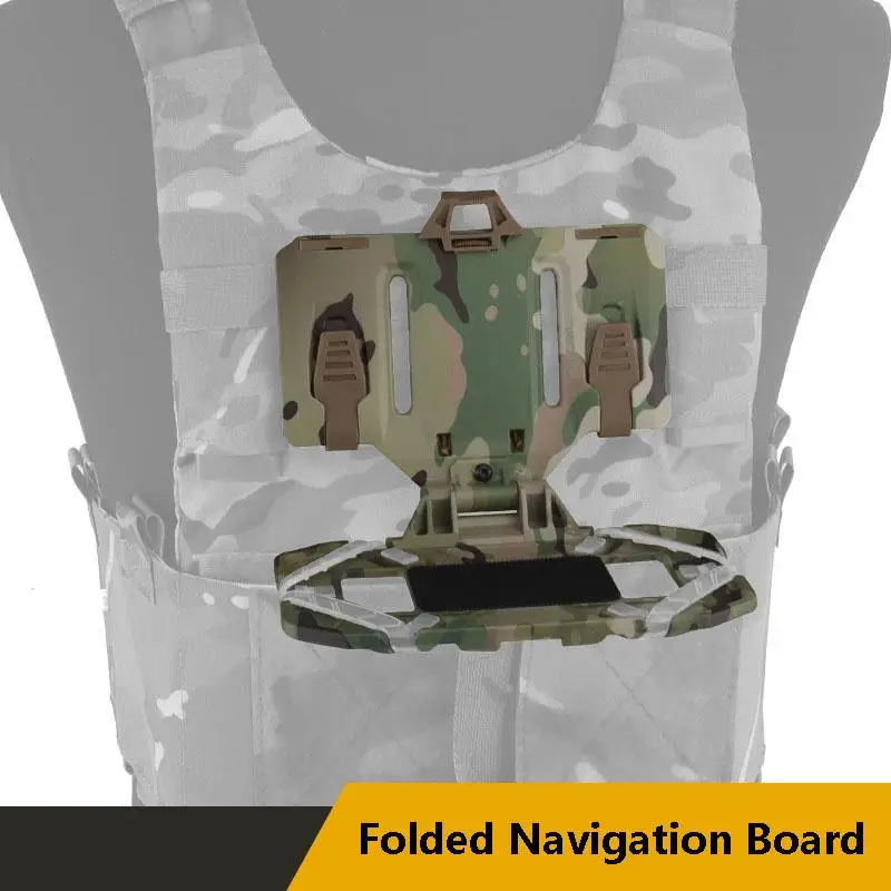 

Militaire Molle Opvouwbare Navigatieplaat Outdoor Sport Mobiele Telefoon Houder Tactische Borst Tas Kaart Case Admin Paneel