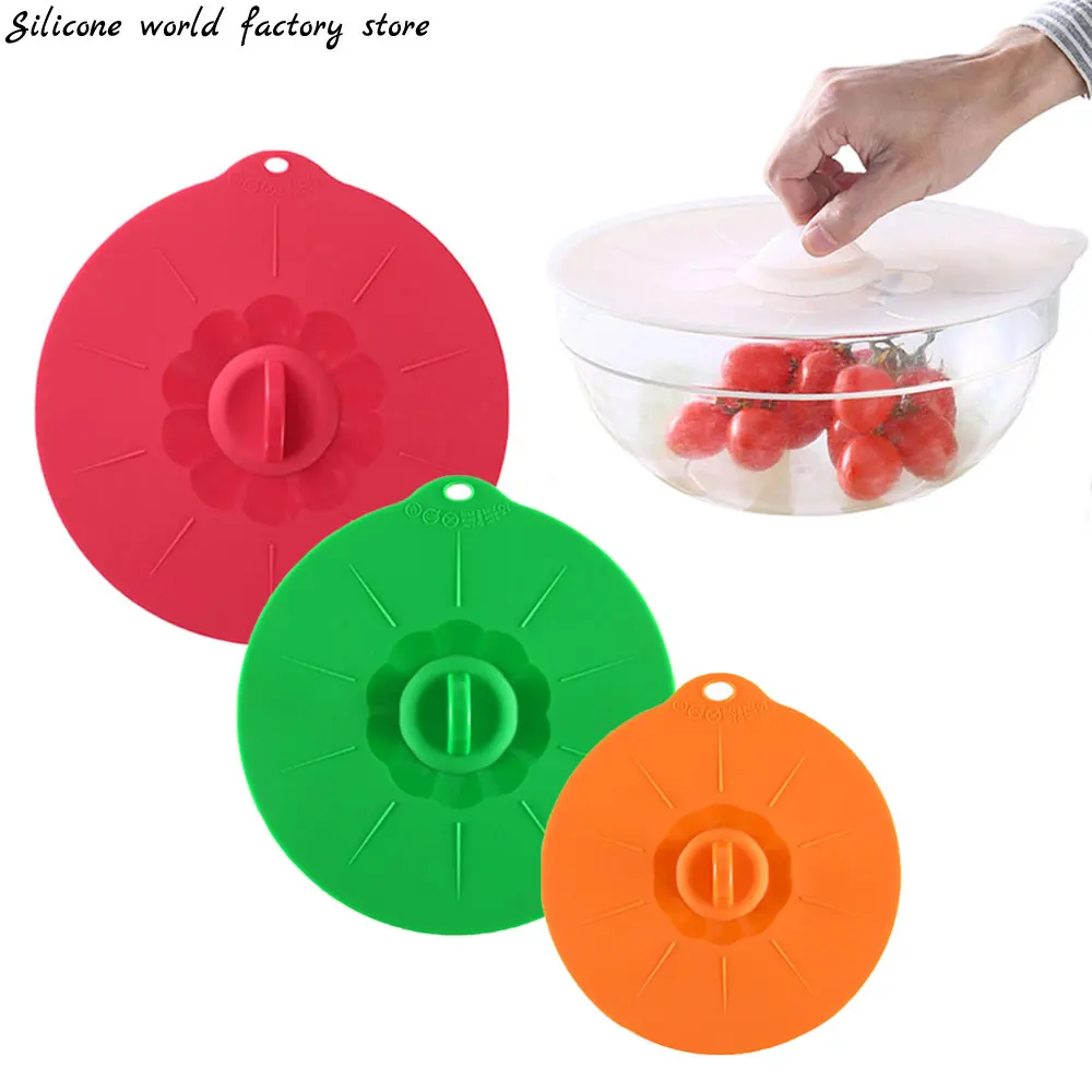 

Silicone world Cooking Pot Pan Lid Reusable Silicone Keeping cover Microwave Bowl Cover Silicone Kitchen Cooking Gadgets