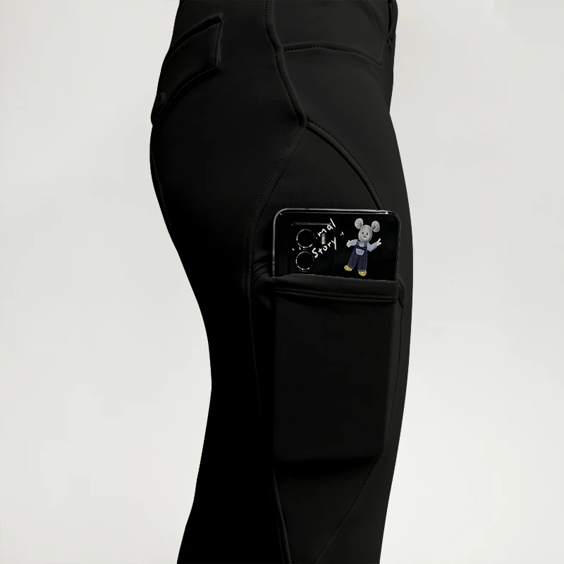 MXLLINA Warm Sport Horse Breeches Women Riding Equestrian Leggings Full Seat Silicone Plush Riding Pants Non-Slip Training Tight 3
