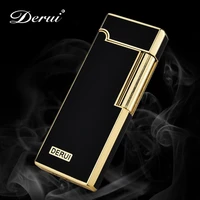 New Light Luxury High-end Ultra-thin Langsheng Metal Inflatable Butane Grinding Wheel Lighter Men's Gift Cigarette Accessories 2