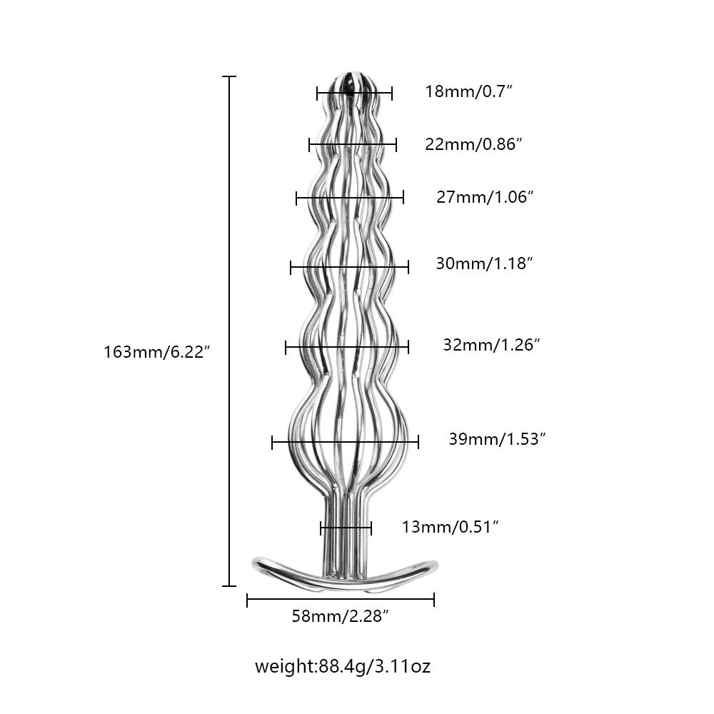1PCS Six-ball Metal Hollow-out Anal Plug Anal Masturbation Toys Men Butt Expander Female Masturbator Lovers Flirting Games Adult_voghion.com