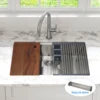 COZZIVITA KSSB32SS 32'' L Undermount Single Bowl Stainless Steel Kitchen Sink 3